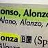 Alonso Alonzo Alonza
