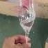 Hand Blown Crystal Glass Diamond Encrusted Butterfly Champagne Glass Goblet Glassware