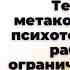 Ирина Карлова Сам себе психолог Техники метакогнитивной терапии для работы с убеждениями