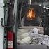 I Travelled 15 000km To Experience THIS RAINY Van Life In UK Cabin Van With Fireplace Cozy ASMR