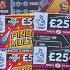 35 Mix Of National Lottery UK 3 And 2 Scratch Cards