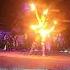 Captivating Fire Dance Performance Under Illuminated Dome Firedance Firedancer