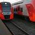 Ласточка Прибытие скоростного поезда на станцию МЦК Speed Train Lastochka