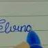Elvina Name Calligraphy Handwriting Drawing Music Art