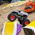 FIRE ICE Monster Jam Toys Outdoor Play At Home DIY MONSTER TRUCK STADIUM Arena FREESTYLE SHOW