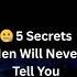 5 Secrets Men Will Never Tell You Male Facts Shorts Psychologyfacts Subscribe