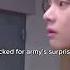 V Shocked For Army S Surprise Shorts V Army Bts
