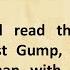 Forrest Gump Reading Practice Graded Reader B1 Level Story Book
