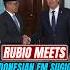Marco Rubio Meets Indonesian Foreign Minister Sugiono Sec Of State Marco Rubio Live Video Shorts