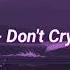 Savage Don T Cry Tonight Slowed Reverb