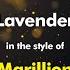 Marillion Lavender Karaoke Version From Zoom Karaoke