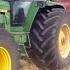 WHEAT STRAW BALING On HILL JOHN DEERE 4755 MASSEY FERGUSON 187 Italy 2015