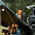Winter Hot Tent Camping With Our Dog Peaceful Retreat In The Mountains Wood Stove ASMR