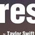 Taylor Swift Dress Lyrics