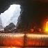 Sleep Fireplace Cave RELAXING Synth Deep Focus Music 4K