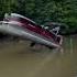 Pontoon Boat Hits Big Rock