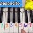 Despacito Piano Easy Tutorial With Numbers Shorts Piano