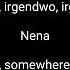 Irgendwie Irgendwo Irgendwann Nena Lyrics English Translation