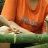 Processing Sticky Rice With Peanuts Building Bamboo Bridges For Children To Walk