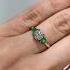 Refurbishing Old Diamond Ring Jewelry Into Newly Custom 3 Stone Emerald Hand Made Gold Ring