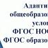 Адаптированная основная образовательная программа в условиях реализации ФГОС НОО обучающихся с ОВЗ