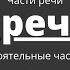 Части речи Самостоятельные части речи Наречие