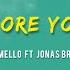 Marshmello Ft Jonas Brothers Leave Before You Love Me Lyrics