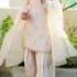 Farsi Salwar Reels Fashion Cream Suit